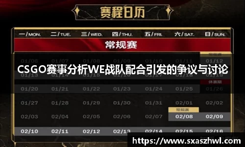 CSGO赛事分析WE战队配合引发的争议与讨论