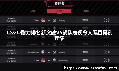 CSGO耐力排名新突破V5战队表现令人瞩目再创佳绩