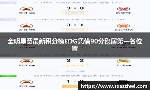 全明星赛最新积分榜EDG凭借90分稳居第一名位置