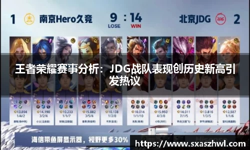 王者荣耀赛事分析：JDG战队表现创历史新高引发热议