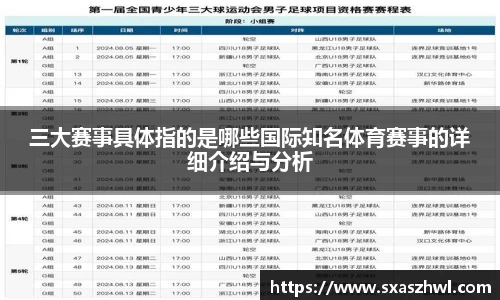 三大赛事具体指的是哪些国际知名体育赛事的详细介绍与分析